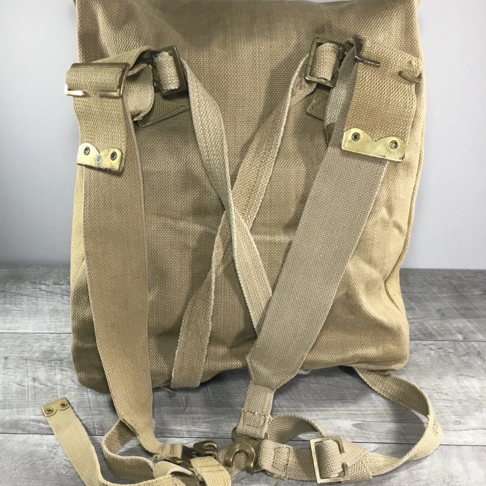 Vintage WWII WW2 Era Army Canvas Rucksack Backpack Field Military British Pack